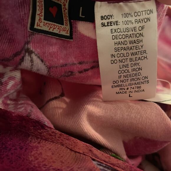 Y2K Vintage Forbidden Sheer Arms Beaded Top Women's Size Large NWT - Picture 8 of 8